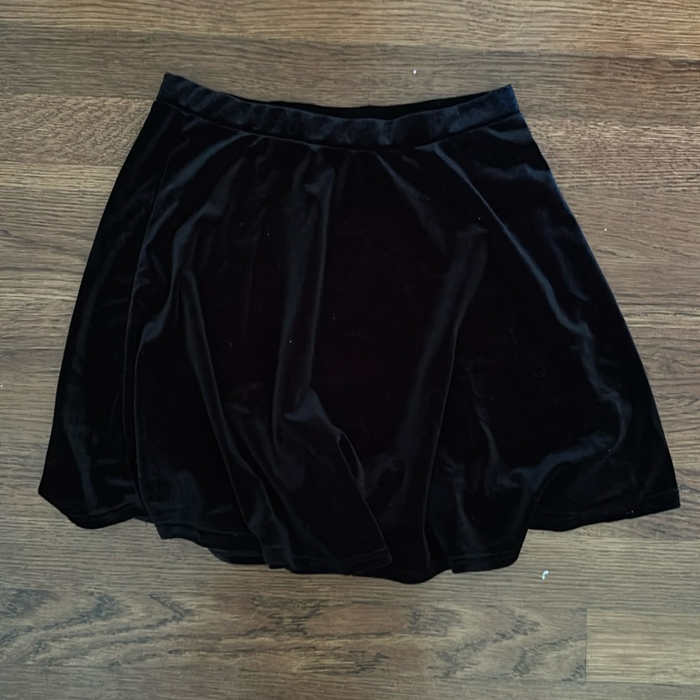 Flowy Velvet Mini Skirt
